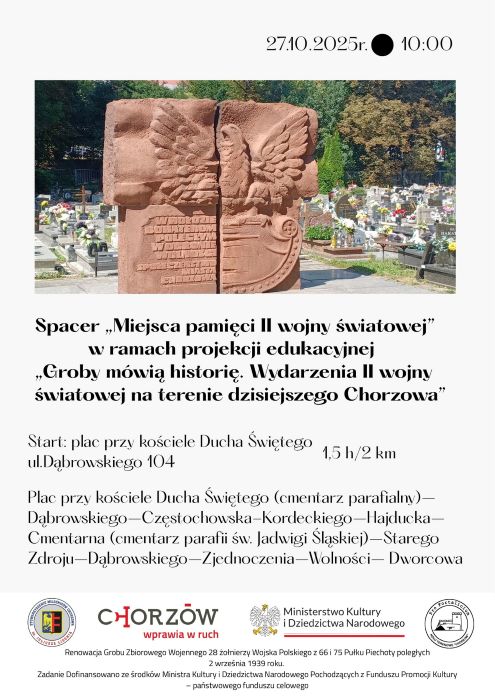Chorzów pamięta o bohaterach – przed nami spacer edukacyjny śladami września 1939 roku