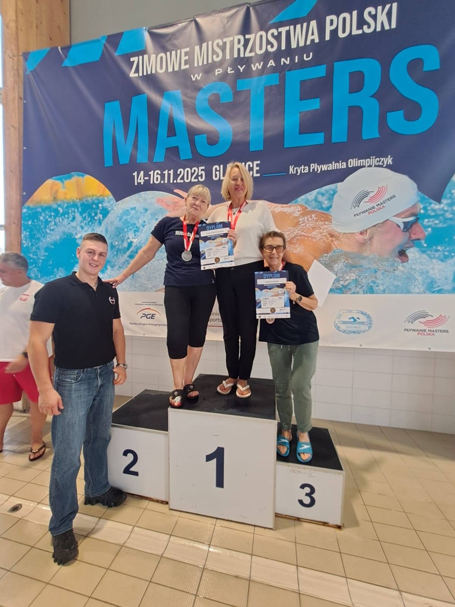 Genowefa Drużyńska z Rudy Śląskiej z medalami Zimowych Mistrzostw Polski Masters!