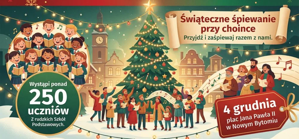 Wspólne śpiewanie przy choince. Przyjdź i dołącz!