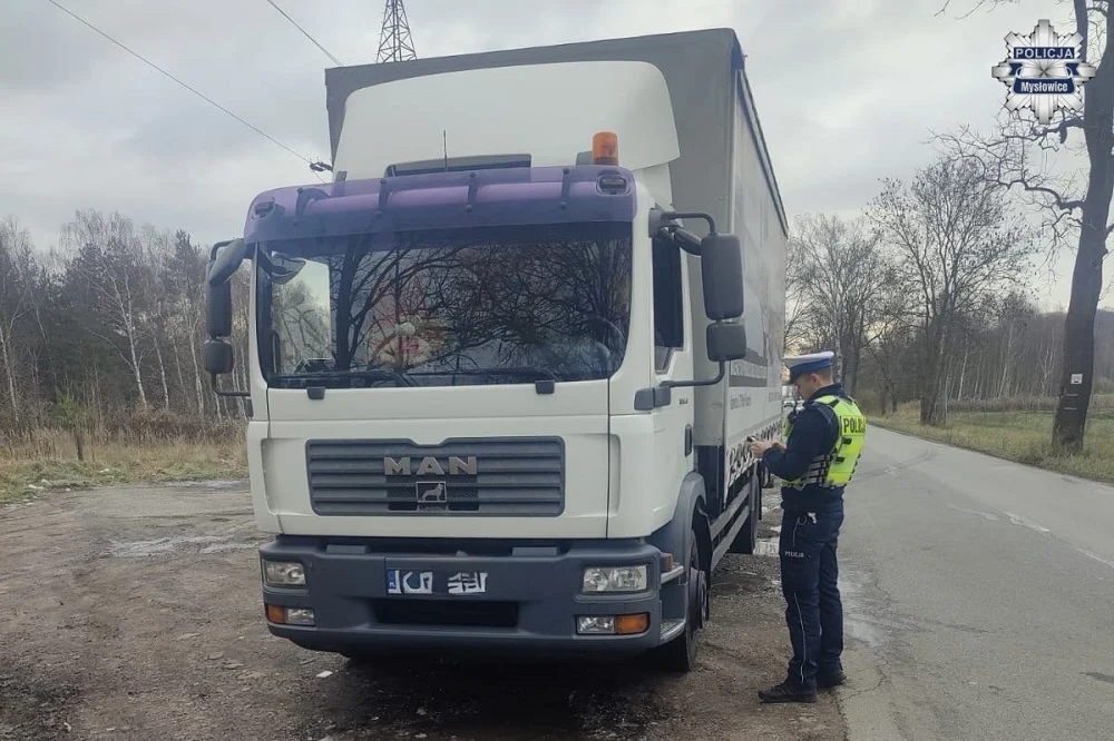 Kontrole pojazdów ciężarowych w Mysłowicach. Policja ujawniła 5 wykroczeń