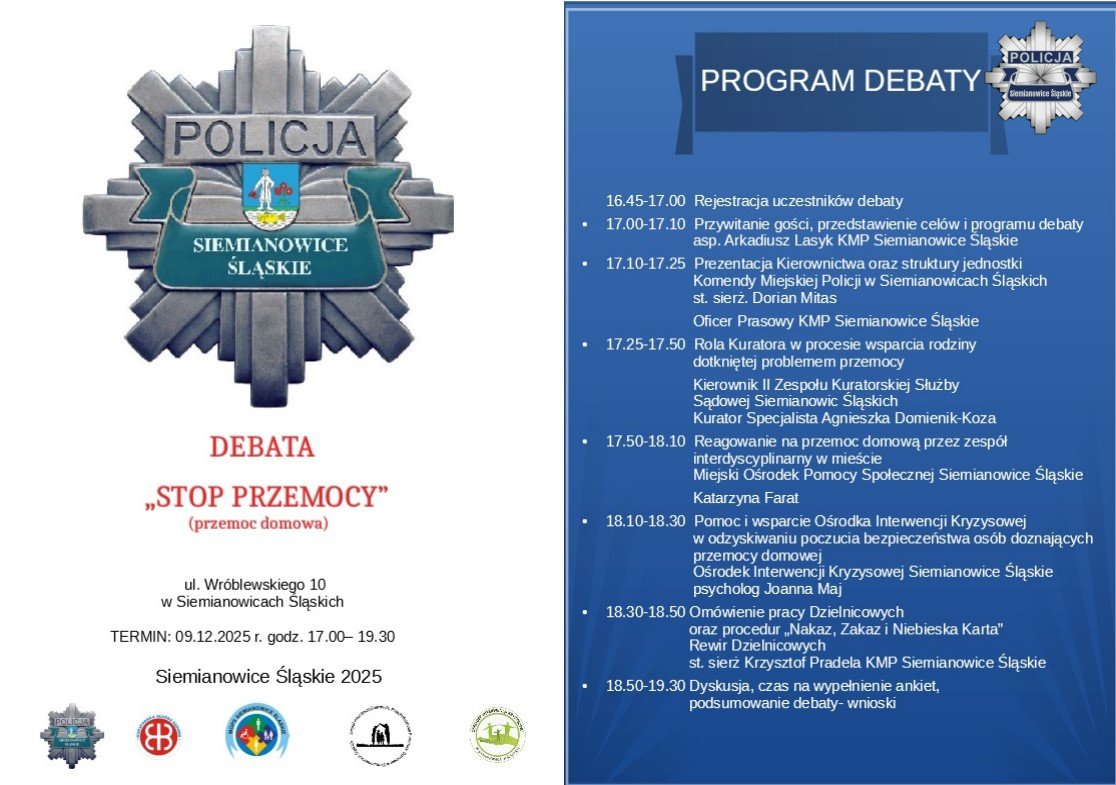 "Stop przemocy" – debata społeczna w Siemianowicach Śląskich