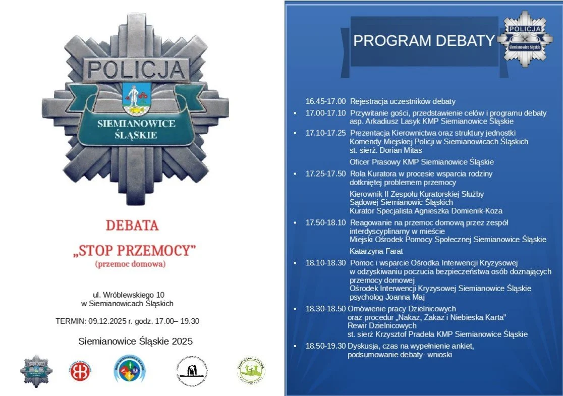 "Stop przemocy" – debata społeczna w Siemianowicach Śląskich