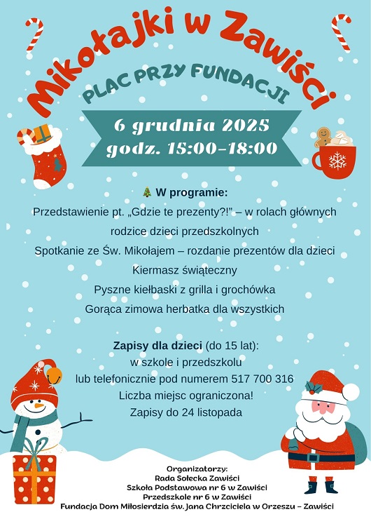 Mikołajki w Zawiści – wspaniała zabawa dla dzieci z Orzesza już 6 grudnia! / fot. FB Sołectwo Zawiść