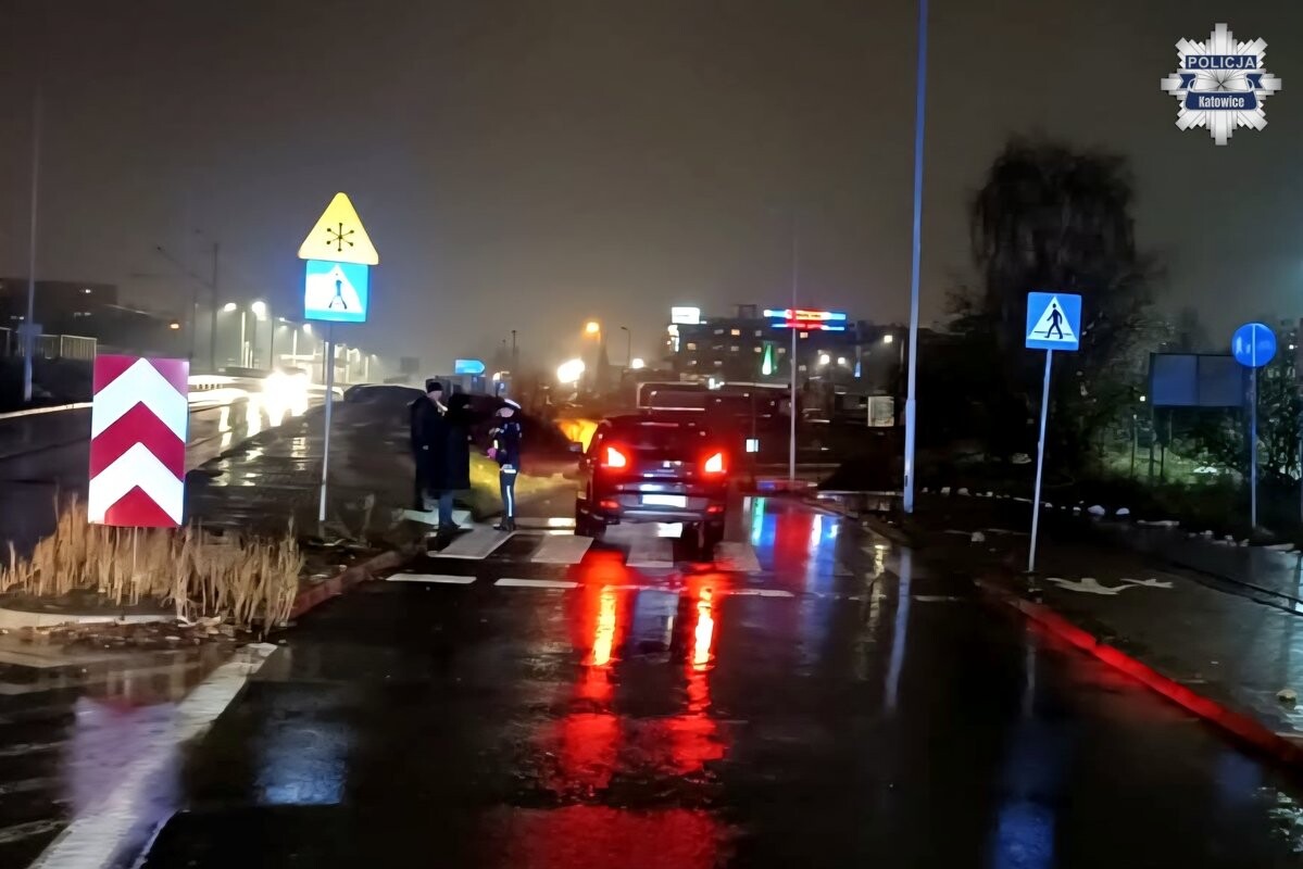 Potrącenie na przejściu dla pieszych w Katowicach. Policja apeluje o ostrożność!