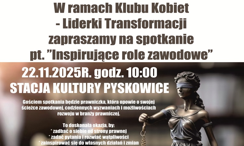 Spotkanie z prawniczką w Pyskowicach – poznaj ścieżkę kariery i porady prawne