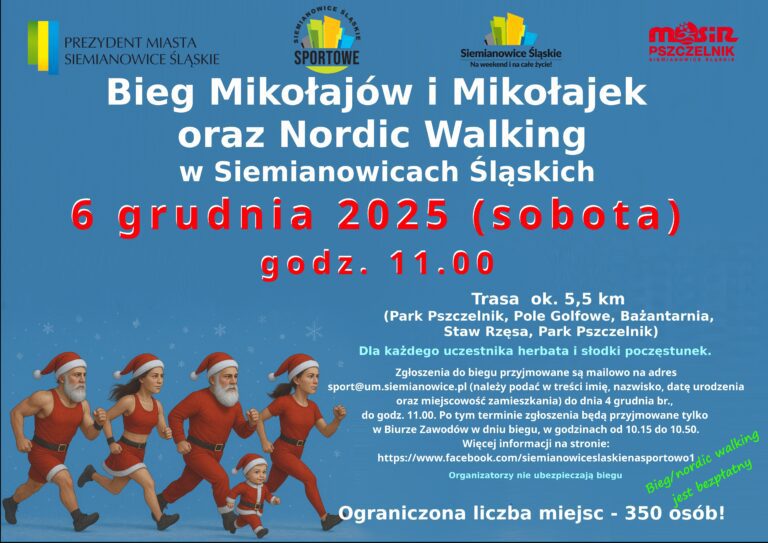 Bieg Mikołajów i Mikołajek w Siemianowicach Śląskich – weź udział!