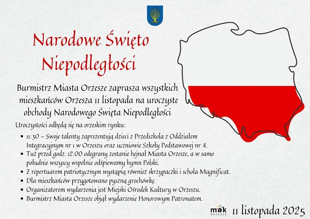 Narodowe Święto Niepodległości w Orzeszu - program wydarzenia!