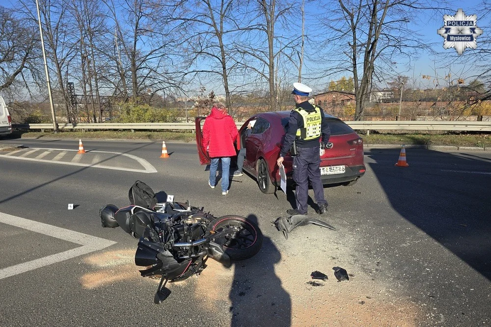 Groźny wypadek na skrzyżowaniu Katowickiej i Chopina w Mysłowicach
