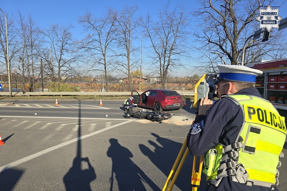 Groźny wypadek na skrzyżowaniu Katowickiej i Chopina w Mysłowicach