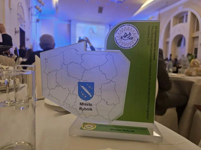 Miasto Rybnik nagrodzone za najniższą liczbę wypadków drogowych w 2024 roku
