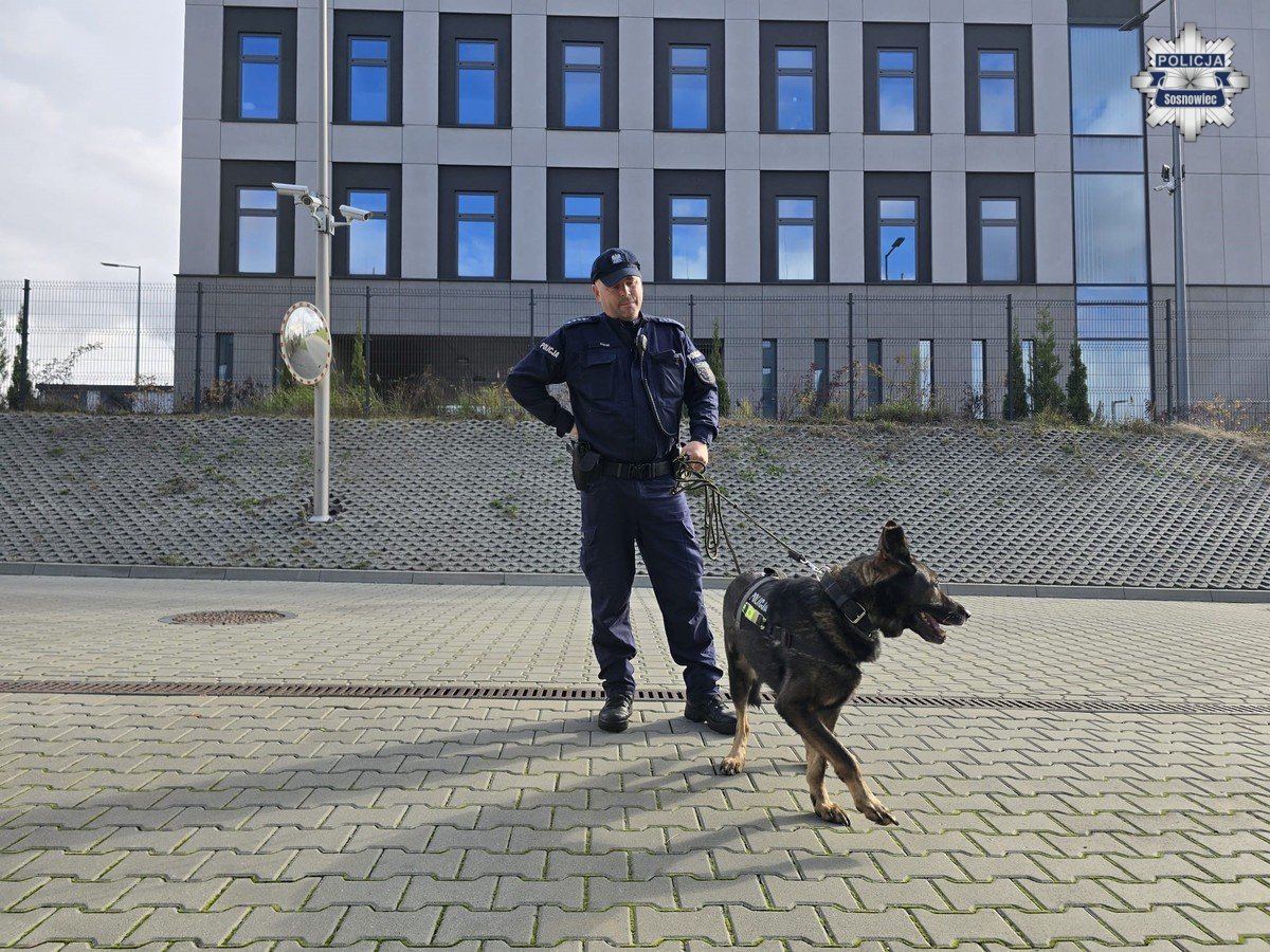 Sosnowiecki policjant i jego pies uratowali zaginionego seniora