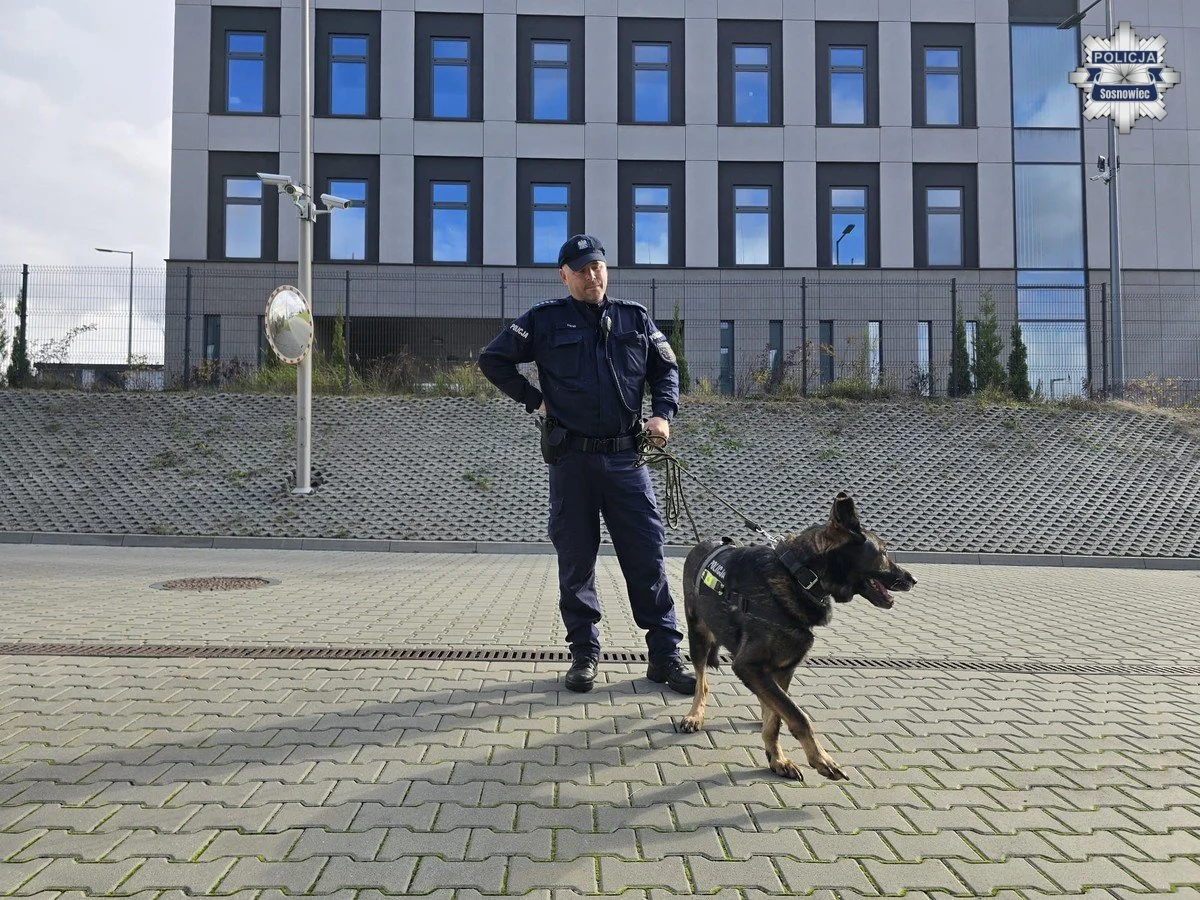 Sosnowiecki policjant i jego pies uratowali zaginionego seniora