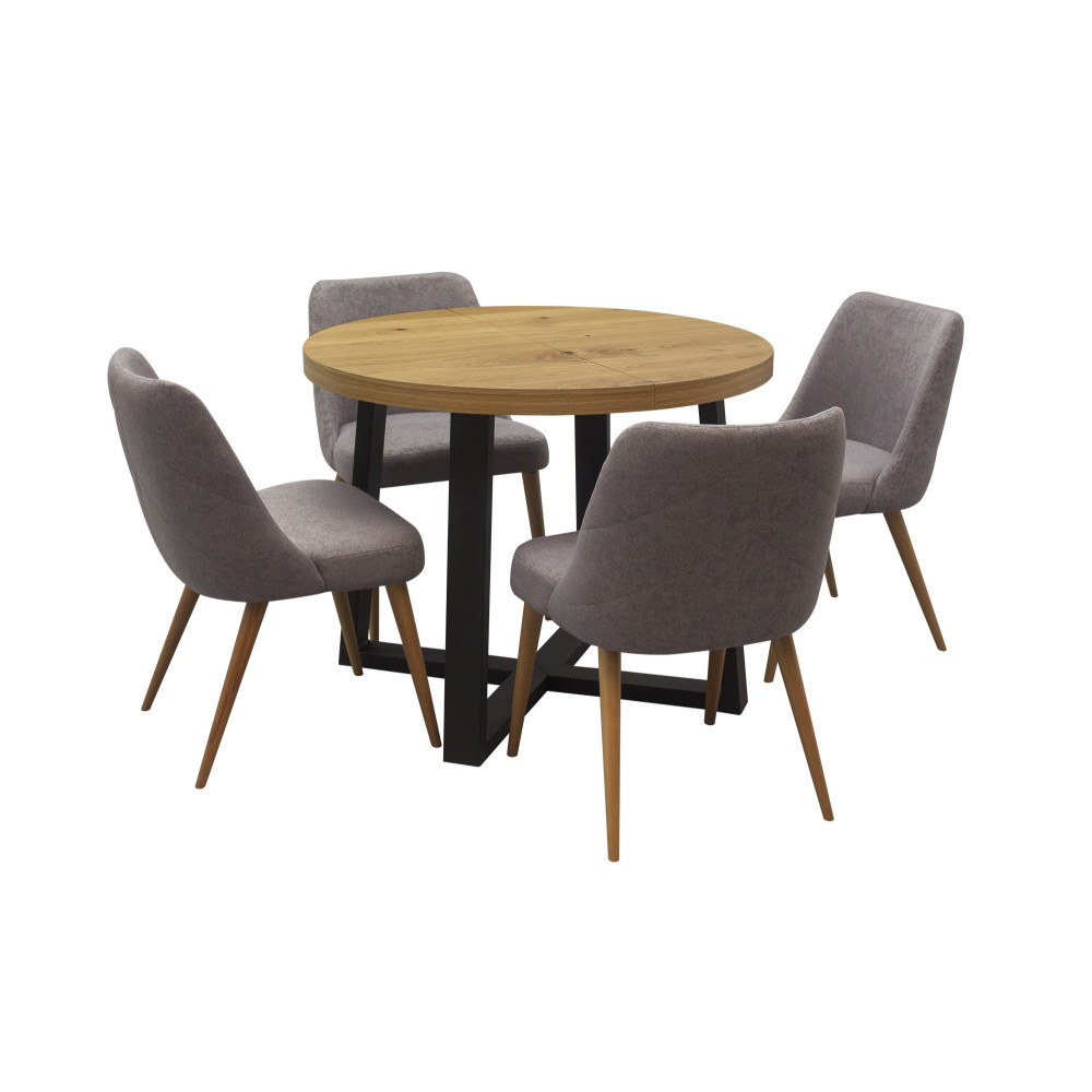 Okrągłe stoły z krzesłami to zawsze praktyczne rozwiązanie