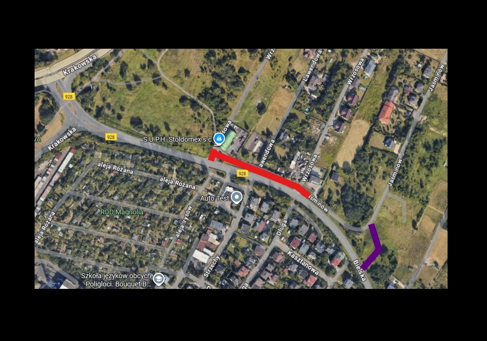 Niedzielne prace na DW 928 w Mikołowie – sprawdź dojazd z Wrzosowej i Lawendowej