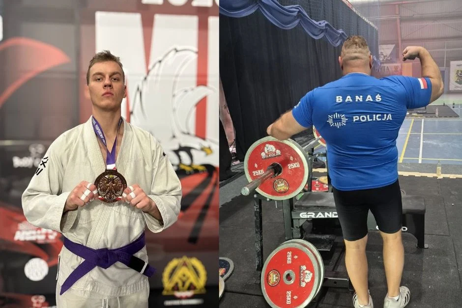 Katowiccy policjanci z medalami! Sukcesy w wyciskaniu sztangi i brazylijskim jiu-jitsu