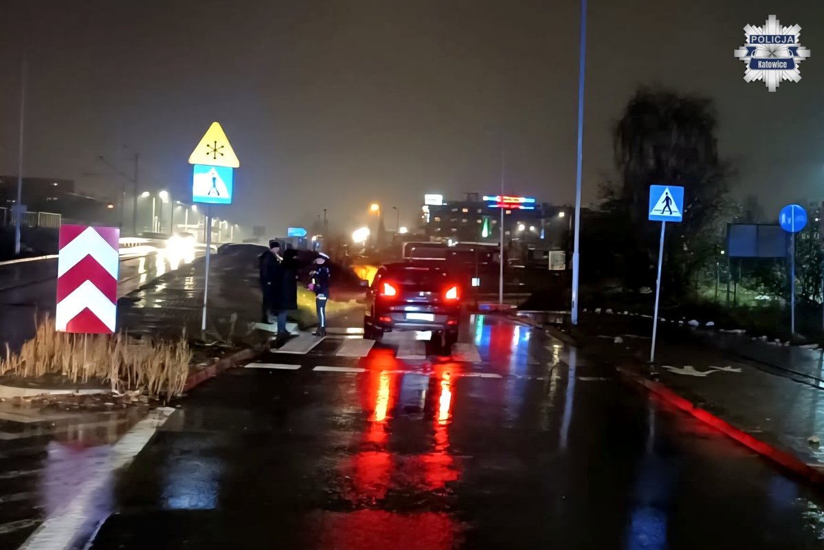Potrącenie na przejściu dla pieszych w Katowicach. Policja apeluje o ostrożność!