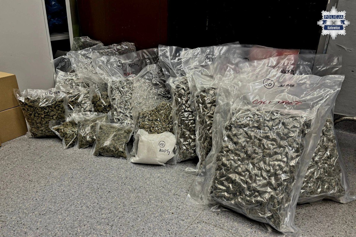 Katowiccy policjanci zabezpieczyli blisko 15 kilogramów narkotyków
