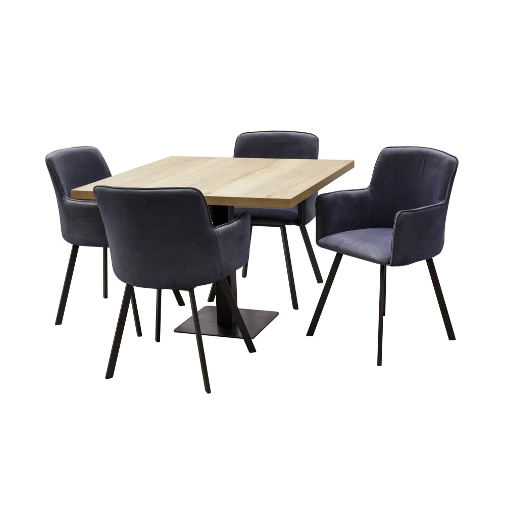 Kwadratowe stoły z krzesłami – dobry wybór do każdego wystroju