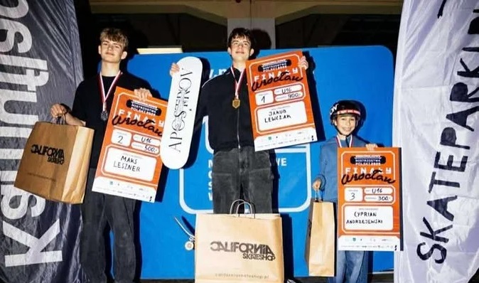 Żorzanin Maksymilian Leszner wicemistrzem Polski w jeździe na deskorolce!