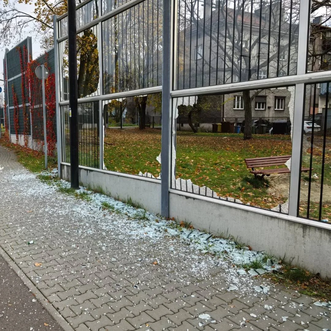 Ekrany przy al. Korfantego zniszczone. Po raz kolejny!