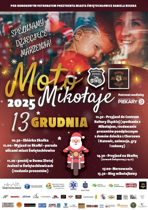 MotoMikołaje 2025 w Świętochłowicach – parada, prezenty i wielka świąteczna zabawa!