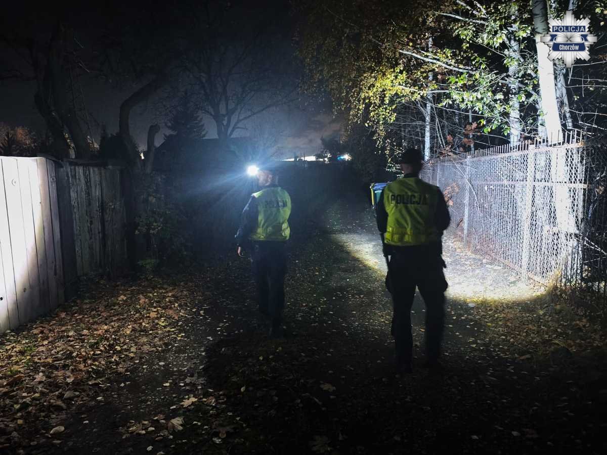 Policjanci kontrolują ogródki działkowe w Chorzowie