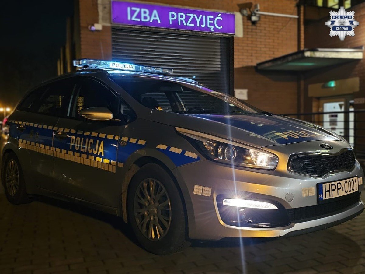 Agresywny mężczyzna zatrzymany w chorzowskim szpitalu – grozi mu do 8 lat więzienia