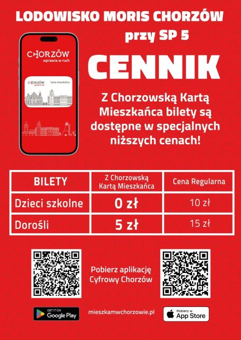 Lodowisko w Chorzowie rusza w grudniu! Cennik i zniżki z Kartą Mieszkańca