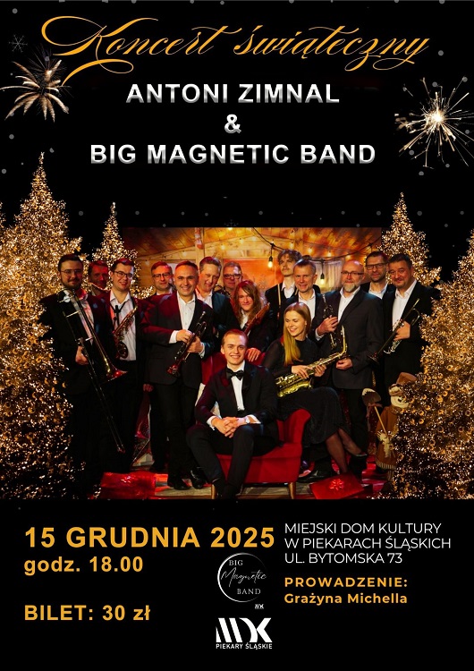Koncert Świąteczny Antoni Zimnal & Big Magnetic / fot. MDK Piekary Śląskie