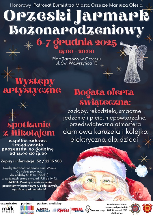 Orzeski Jarmark Bożonarodzeniowy 2025 / fot. MOK Orzesze