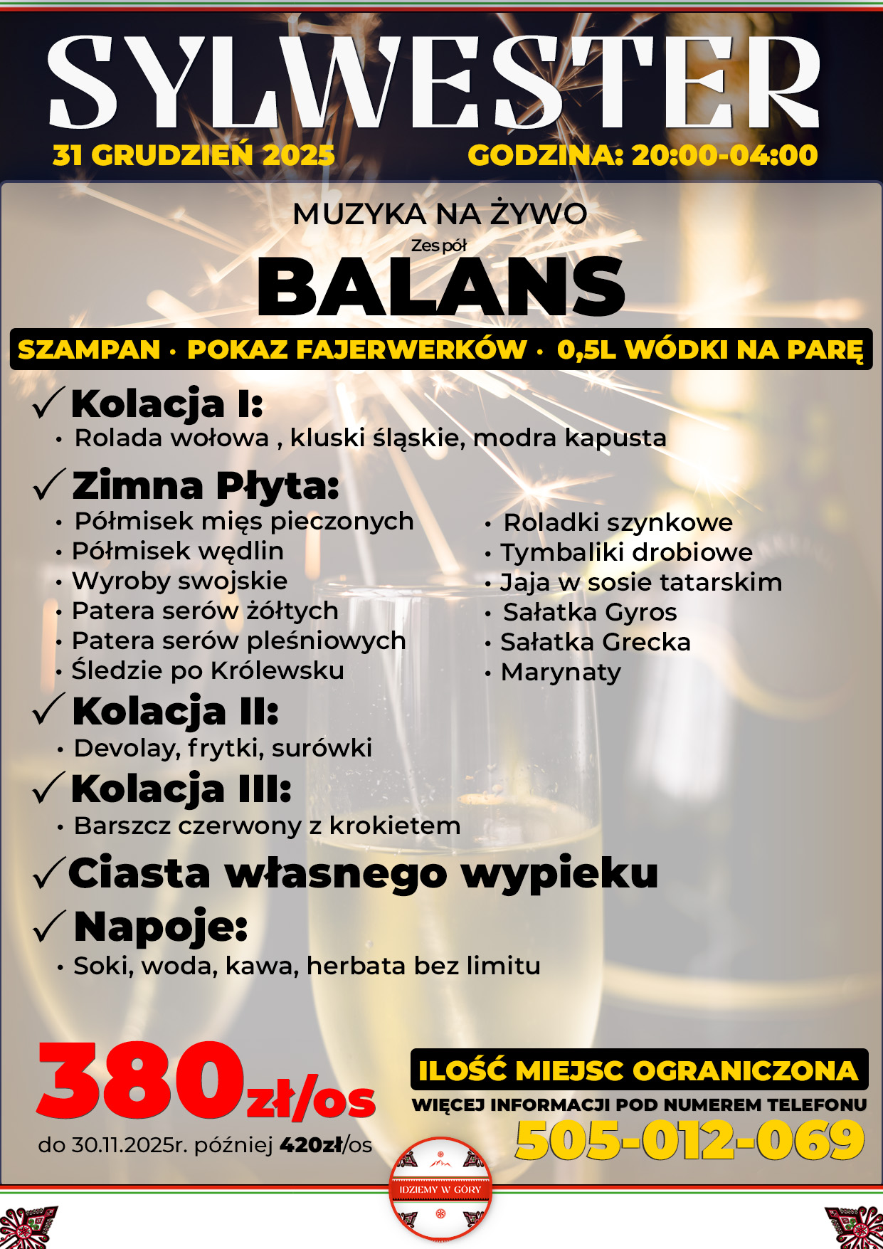 Wyjątkowy Sylwester w „Idziemy w Góry” - smaki, muzyka i atmosfera prosto z gór / fot. Art. sponsorowany / Materiał dostarczony przez zleceniodawcę