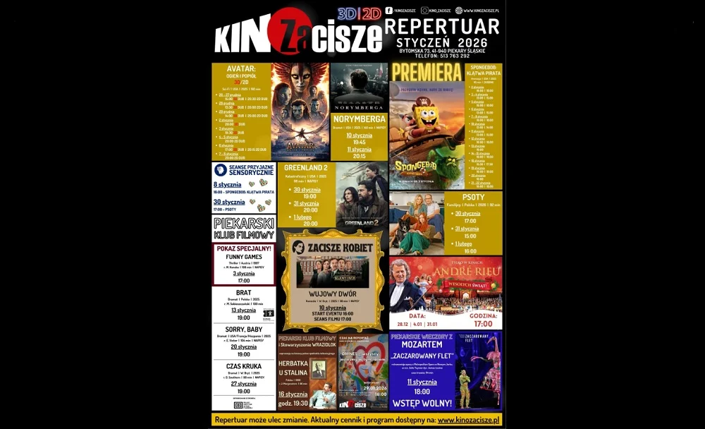 Styczeń 2026 w Kinie Zacisze. Premiery, koncerty i kino klubowe