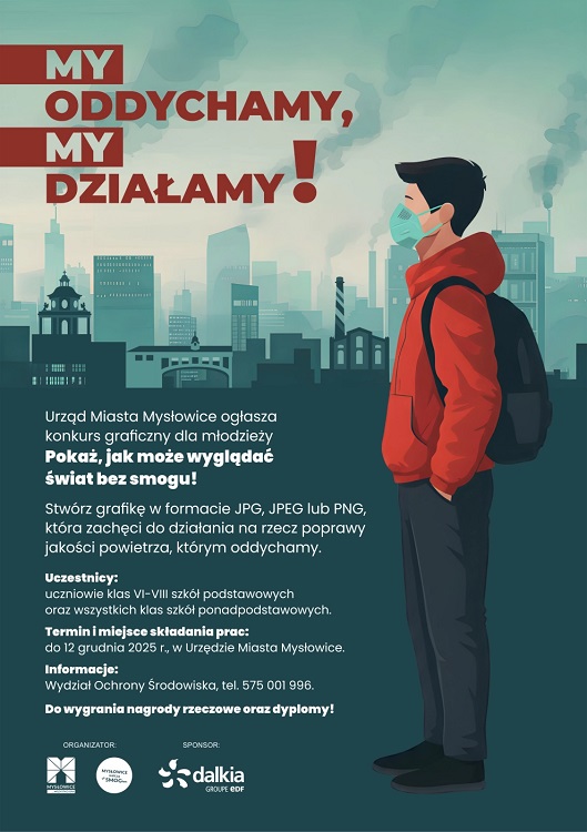 „My oddychamy, my działamy!” – konkurs graficzny dla młodzieży z Mysłowic / fot. UM Mysłowice