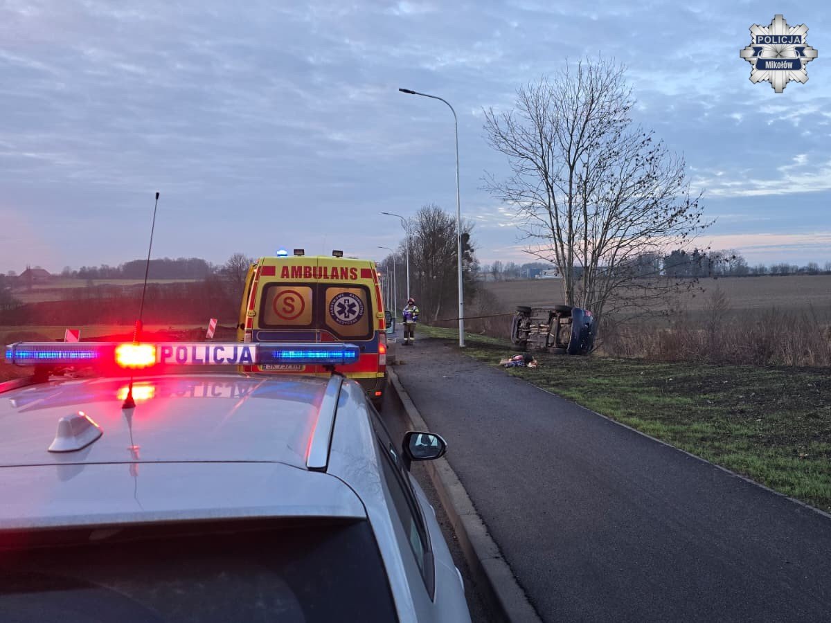 Intensywny poranek na drogach powiatu mikołowskiego / fot. Śląska Policja