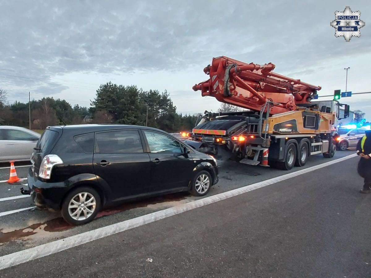 Intensywny poranek na drogach powiatu mikołowskiego / fot. Śląska Policja