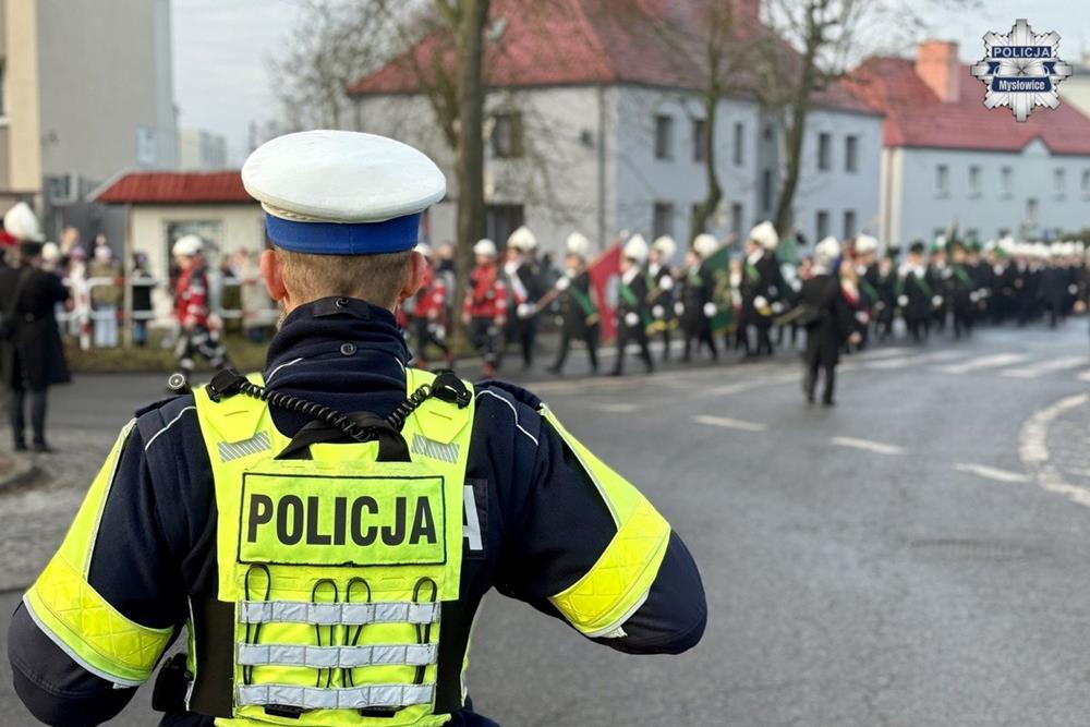 Policja zapewniła bezpieczeństwo podczas obchodów Górniczej Barbórki w Mysłowicach