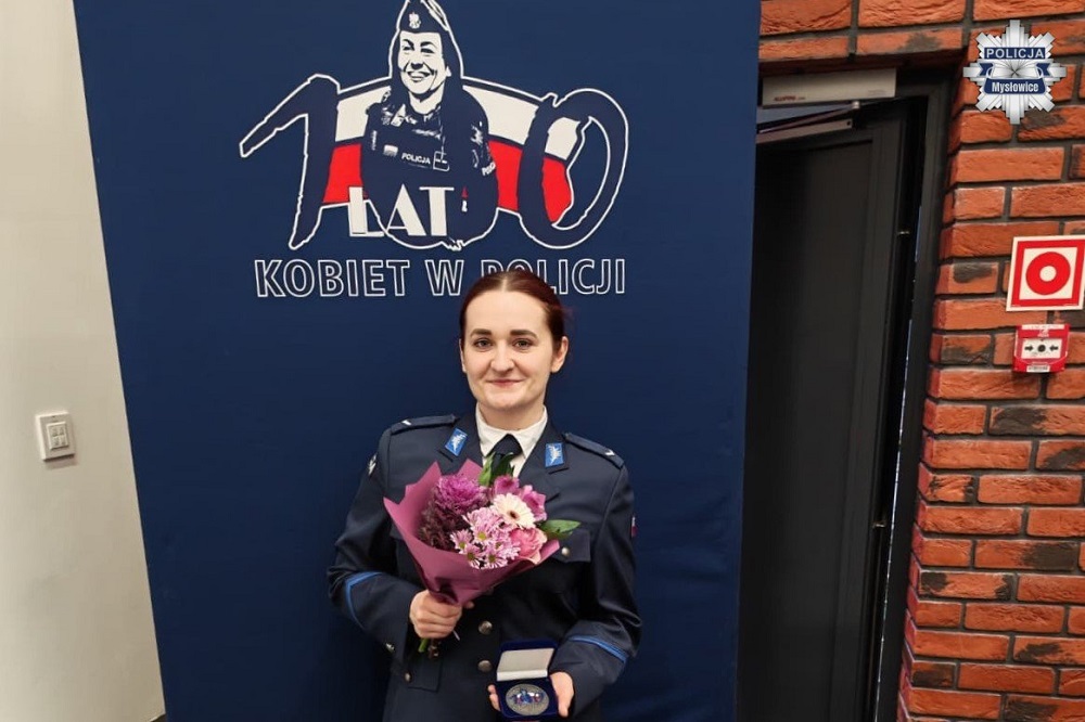 Sierż. Kamila Dulowska z Mysłowic nagrodzona na Gali 100-lecia służby kobiet w Policji