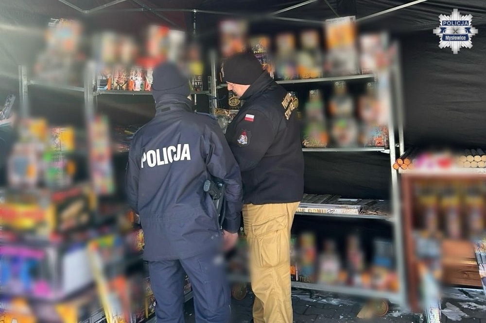 Kontrole stoisk z fajerwerkami w Mysłowicach