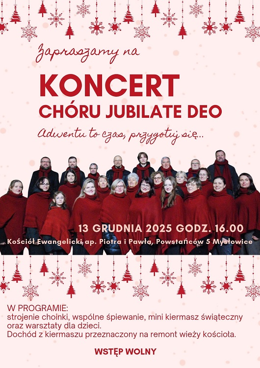 Przedświąteczne spotkanie w Mysłowicach: Chór, kolędy i kiermasz dla wszystkich! / fot. UM Mysłowice
