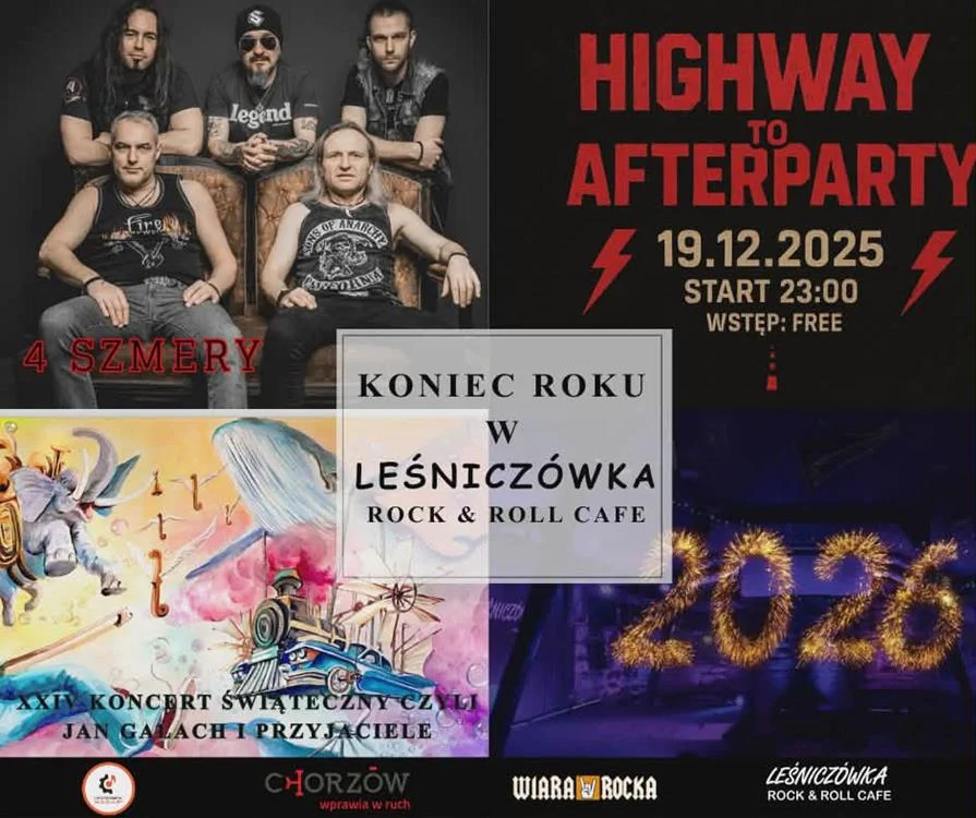 Świąteczno-Noworoczny Rozkład Jazdy Leśniczówki – Rock, Blues i Sylwester w Chorzowie!