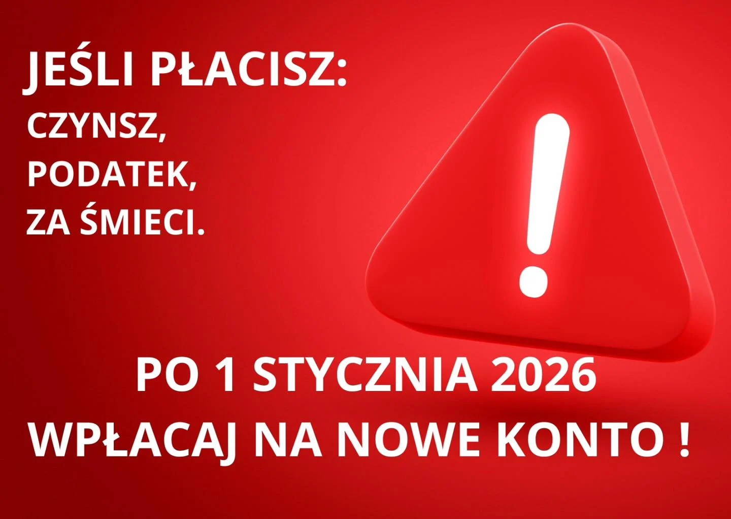 Ważne dla mieszkańców Zabrza: od 1 stycznia nowe numery kont urzędu