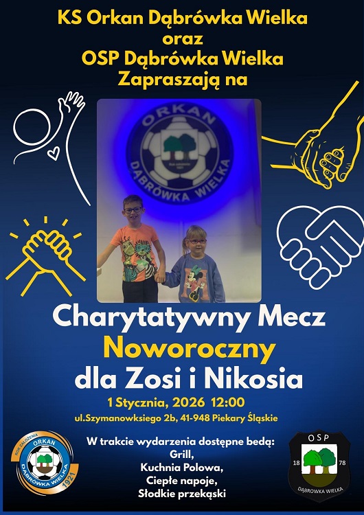 VI Charytatywny Mecz Noworoczny w Dąbrówce Wielkiej / fot. UM Piekary Śląskie