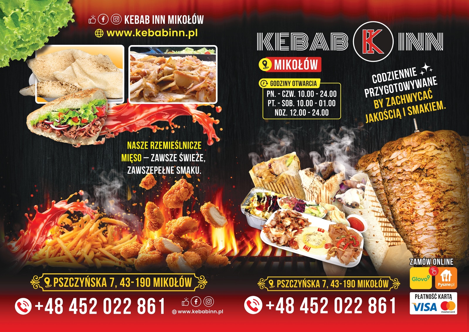 Kraftowy kebab i lawasz wypiekany na miejscu! Poznaj Kebab Inn z Mikołowa