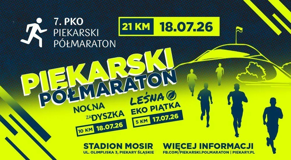 Ruszyły zapisy na 7. PKO Piekarski Półmaraton 2026. Start nocą 18 lipca
