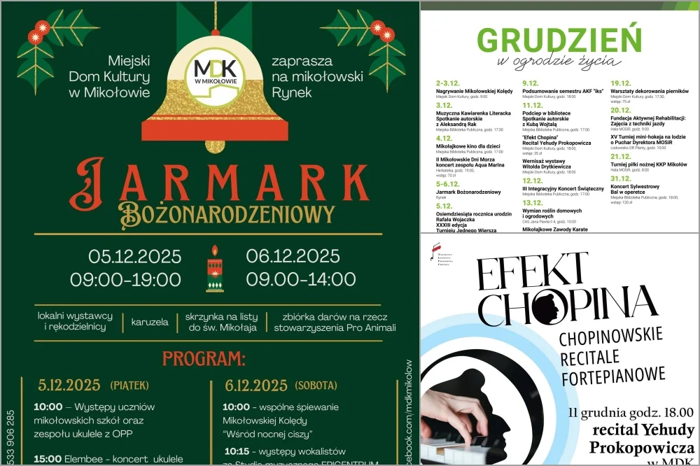 Grudniowe wydarzenia w Mikołowie – koncerty, wystawy, jarmark i więcej!