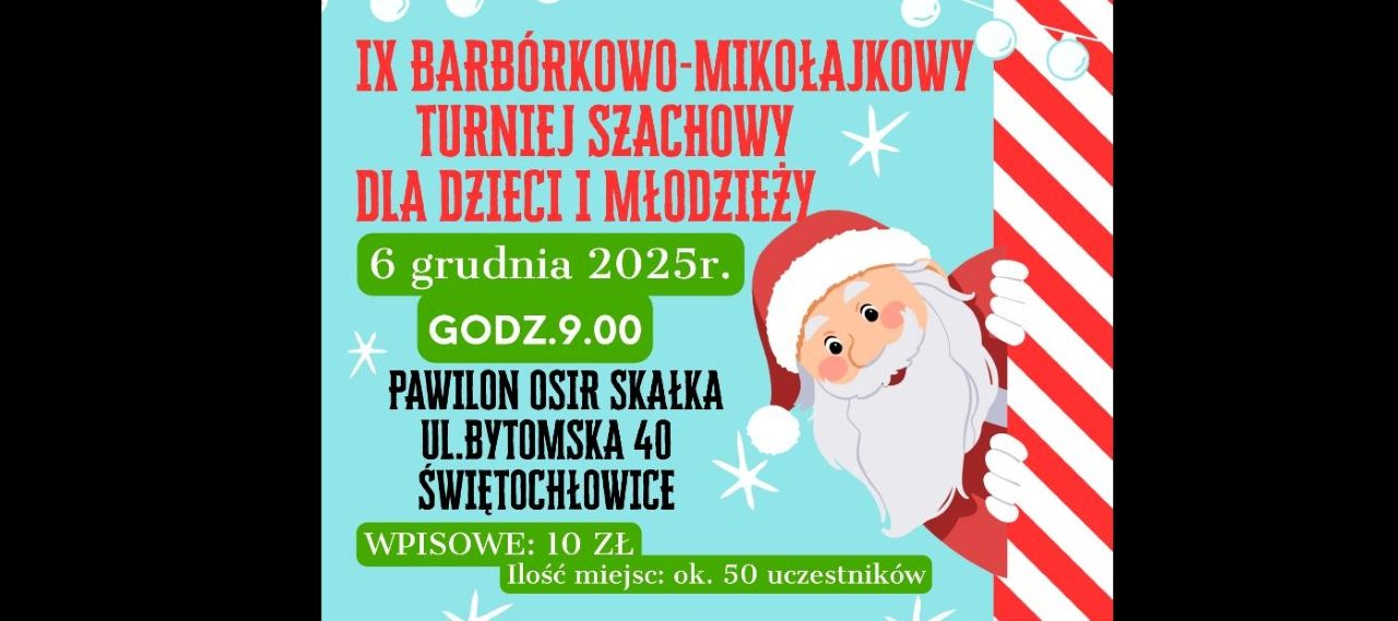 Barbórkowo-Mikołajkowy Turniej Szachowy 2025 – sportowe emocje w Świętochłowicach