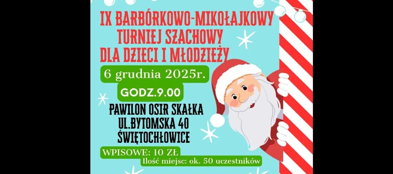 Barbórkowo-Mikołajkowy Turniej Szachowy 2025 – sportowe emocje w Świętochłowicach