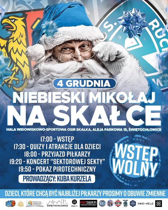 Niebieski Mikołaj 2025 w Świętochłowicach – atrakcje, koncert i pokaz fajerwerków