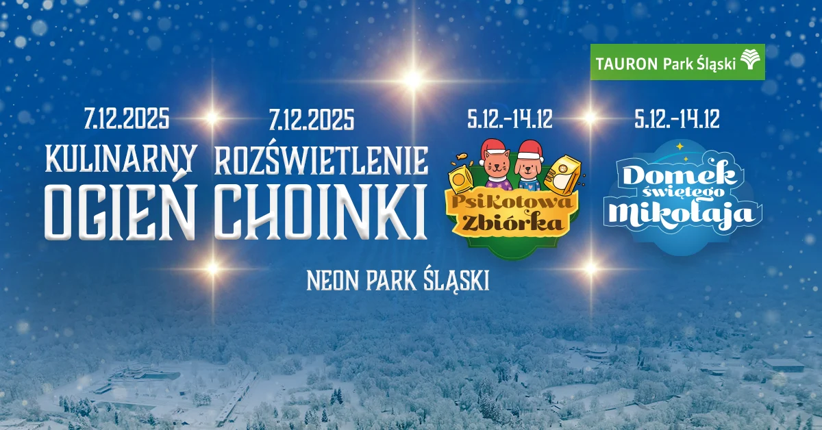 Świąteczny czas w TAURON Parku Śląskim: Domek Mikołaja, kulinaria i rozświetlenie choinki