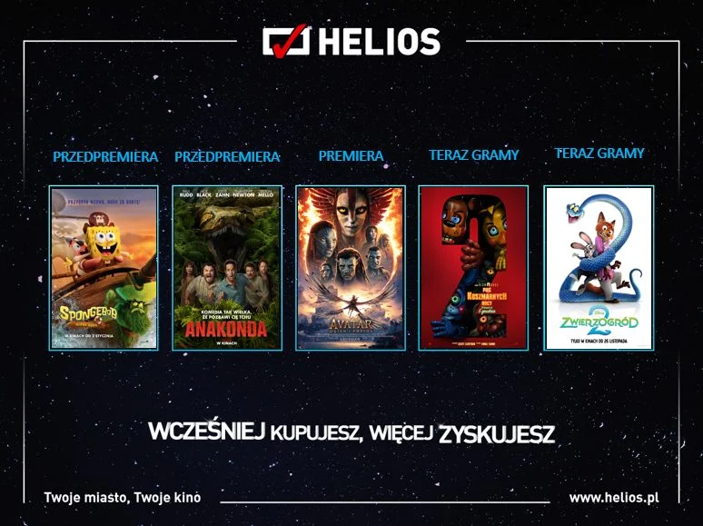 Świąteczne seanse w kinach Helios